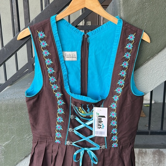 NWT Lukas Dirndle Drindle Dress Oktoberfest Barvarian German Dress Sz 12 - Picture 2 of 7